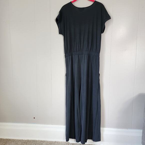 Saturday Sunday Anthropologie Jumpsuit M Wide Leg Gray - Picture 6 of 11